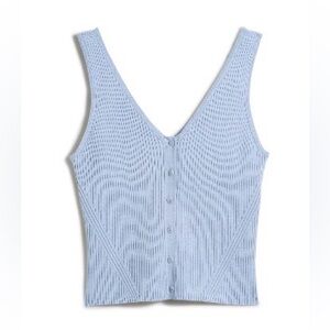 Madewell Sky Blue Button-Front Tank Top